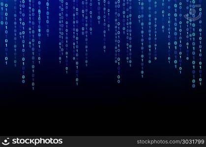 01 or binary data on the computer screen isolated on black backg. 01 or binary data on the computer screen isolated on black background, 3d illustration. 01 or binary data on the computer screen isolated on black background, 3d illustration