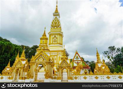 08/10/2019:Nakonphanom, thailand:phra-tha-tum-rukkha-nakhon (Pagoda) Located at wat phra-tha-tum-rukkha-nakhon (Temple) landmark of nakonphanom province in thailand.