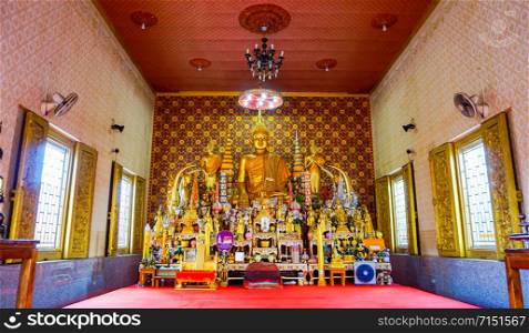 08/10/2019:Nakonphanom, thailand:Prathatpharenu(Pagoda) Located at Wat Prathatpharenu(Temple) landmark of nakonphanom province in thailand.