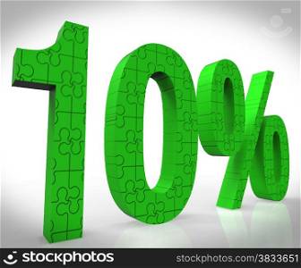 10% Sign Shows Price Cut Promo And Bonus Sale&#xA;