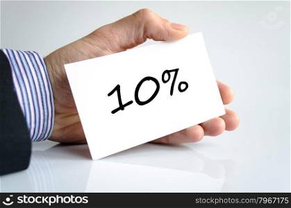 10% text concept isolated over white background