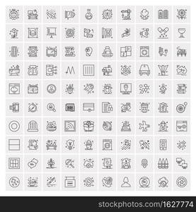 100 Business Icons Universal Set for Web and Mobile 