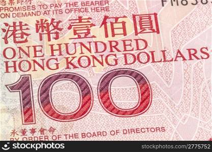 100 Hong Kong Dollar backgorund