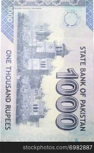1000 rupees Pakistani currency note