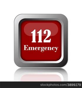 112 Emergency icon. Internet button on white background