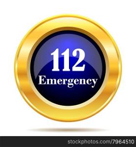 112 Emergency icon. Internet button on white background.