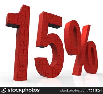 15% Puzzle Showing Sales Offers And Bonus Prices&#xA;