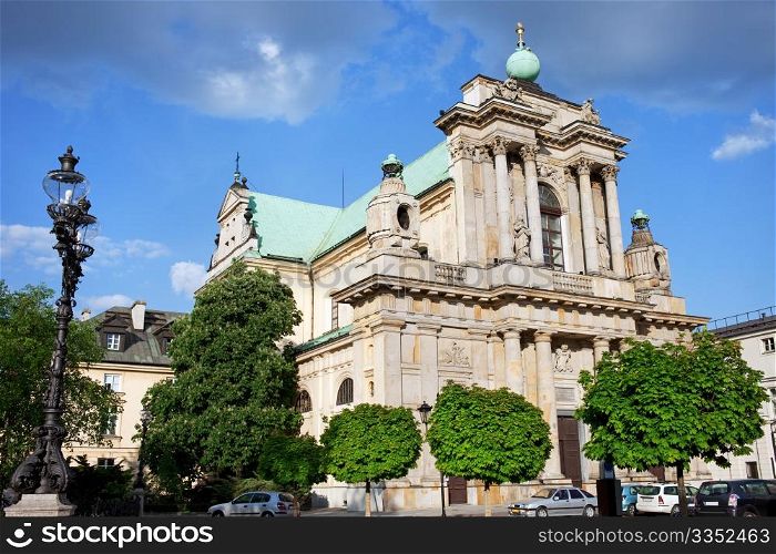 17th century Roman Catholic Church of the Assumption of the Virgin Mary and of St. Joseph also known as the Carmelite Church in Warsaw, Poland