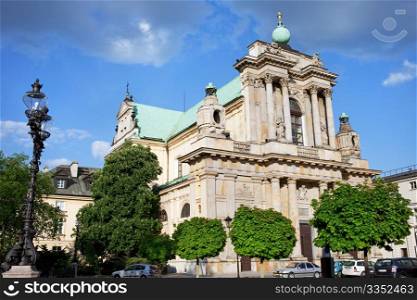 17th century Roman Catholic Church of the Assumption of the Virgin Mary and of St. Joseph also known as the Carmelite Church in Warsaw, Poland