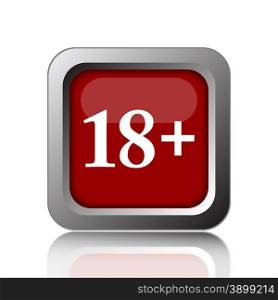 18 plus icon. Internet button on white background