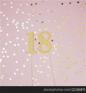 18th birthday with pink background