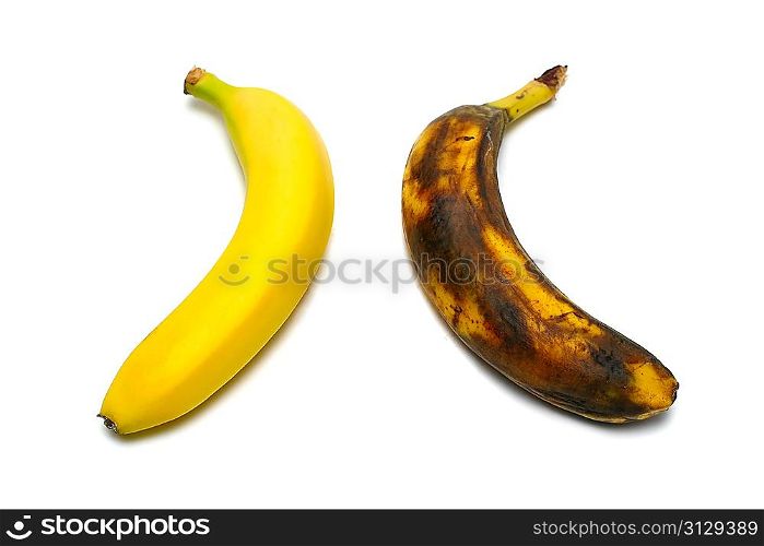 2 bananas isolated on white