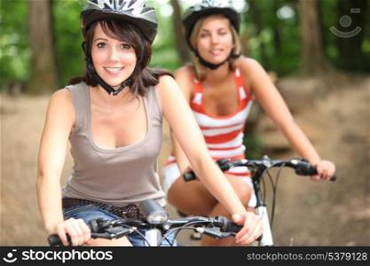 2 girls on bikes