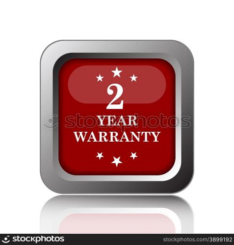 2 year warranty icon. Internet button on white background