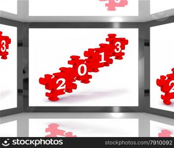 2013 On Screen Showing Future Televisions Or New Year&rsquo;s Resolutions