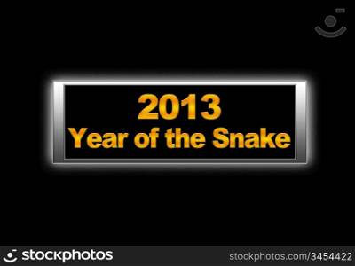 2013, Year of the snake.