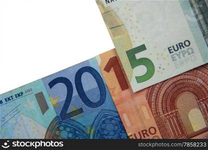 2015 expressed in Euro notes, prefect for a new years card
