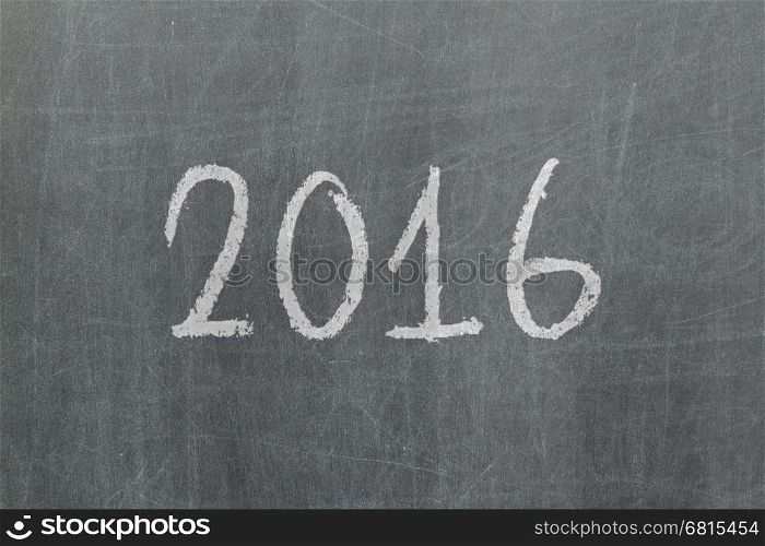 2016 - Old chalkboard with hand drawn text