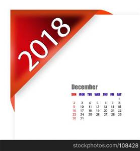 2018 December calendar