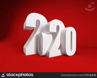 2020 Happy new year creative design background or greeting card