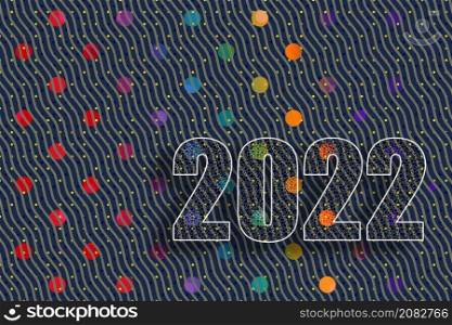 2022 background design of 2022. Happy New Year 2022. Postcard New Year 2022.