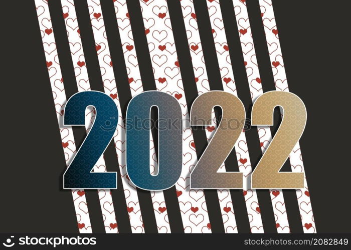 2022 background design of 2022. Happy New Year 2022. Postcard New Year 2022.