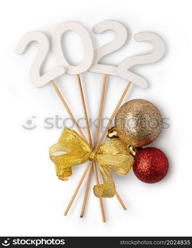 2022 year. 2022 on a white background. new year 2022.. Numerals 2022