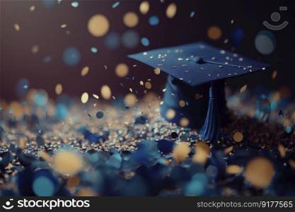 2023 graduation celebration background. Illustration Generative AI
