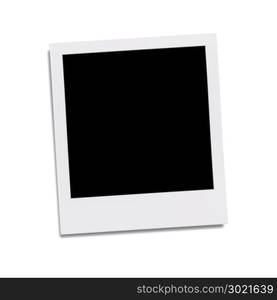 2d illustration of a typical polaroid picture frame for your content