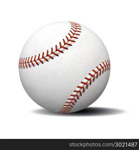 2d illustration of a typical white baseball