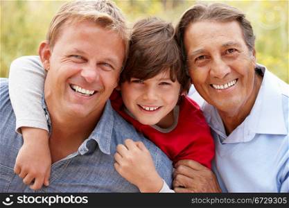 3 generations Hispanic men