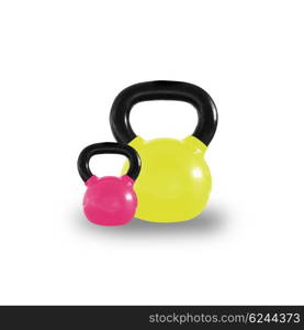 3 kettlebells balancing. Kettlebells