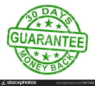 30 Days Money Back Guarantee Stamp. 30 Days Money Back Guarantee Rubber Stamp