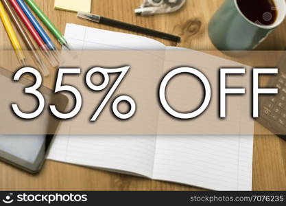 35 percent OFF - business concept with text - horizontal image
