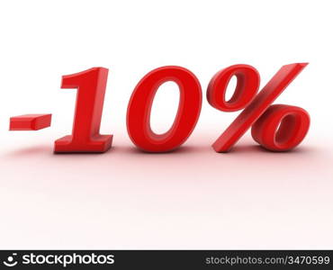 3d 10 percent off digits image