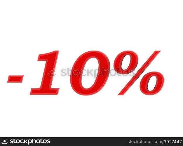 3d 10 percent off digits image
