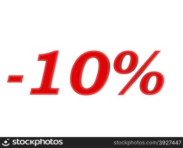 3d 10 percent off digits image