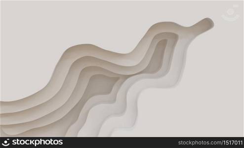 3D abstract background with paper cut shapes.