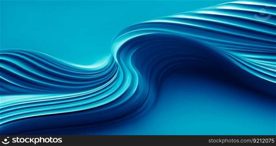 3D Abstract Blue Background With Smooth Lines. Abstract Blue Background