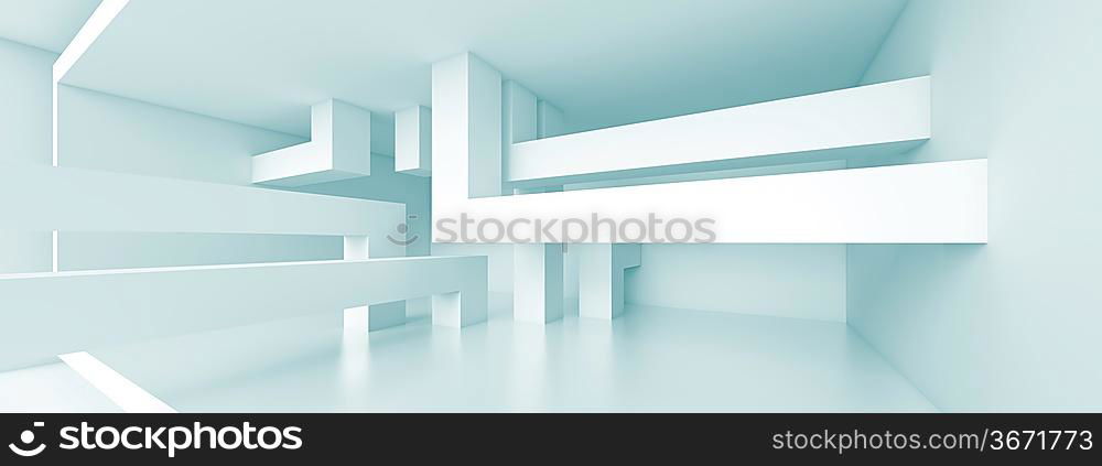 3d Abstract Panoramic Interior Background