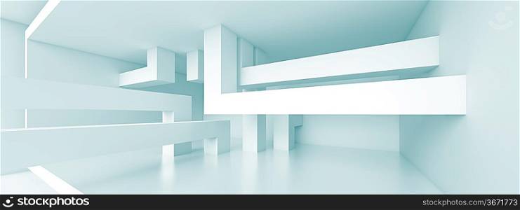 3d Abstract Panoramic Interior Background