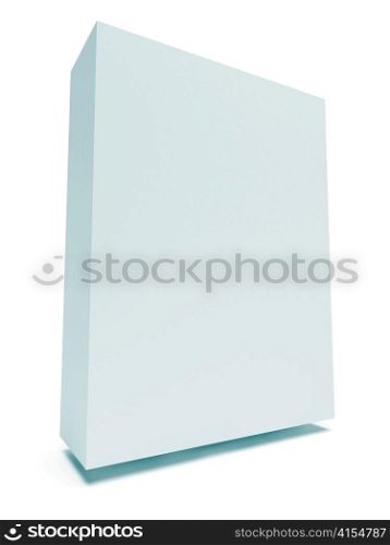 3d Blank Box Isolated on White Background