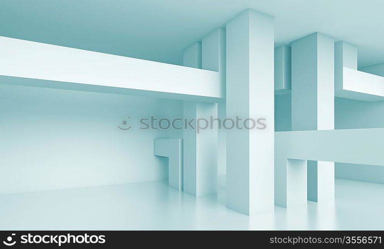 3d Blue Abstract Architecture Background