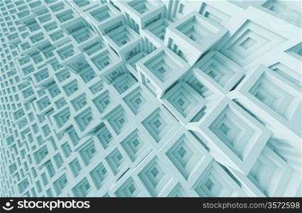 3d Blue Abstract Architecture Background