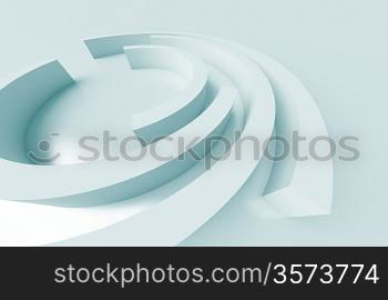 3d Blue Abstract Architecture Background