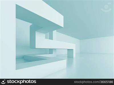 3d Blue Abstract Architecture Concept