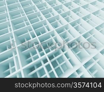 3d Blue Abstract Architecture Design