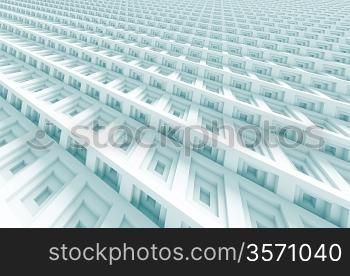 3d Blue Abstract Blocks Background