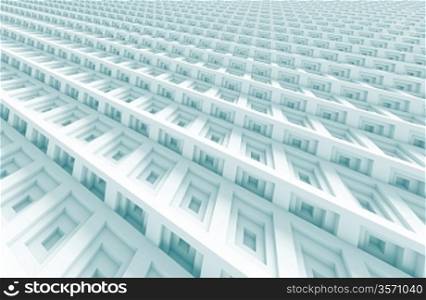 3d Blue Abstract Blocks Background