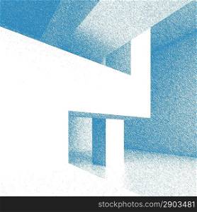 3d Blue Abstract Building Background